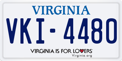 VA license plate VKI4480