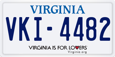 VA license plate VKI4482