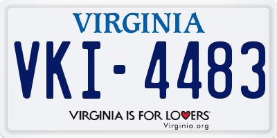 VA license plate VKI4483