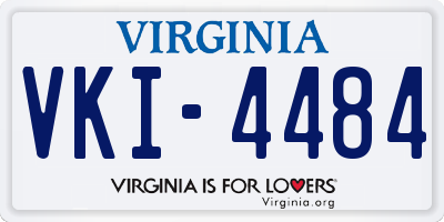 VA license plate VKI4484