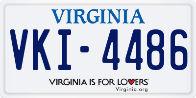 VA license plate VKI4486