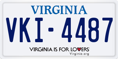 VA license plate VKI4487