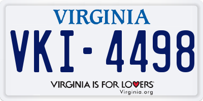 VA license plate VKI4498