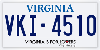 VA license plate VKI4510