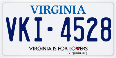 VA license plate VKI4528