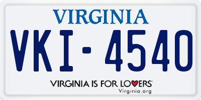 VA license plate VKI4540