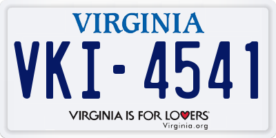 VA license plate VKI4541
