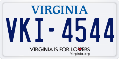 VA license plate VKI4544
