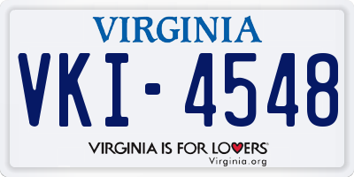 VA license plate VKI4548