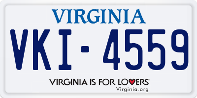 VA license plate VKI4559