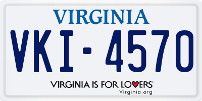 VA license plate VKI4570