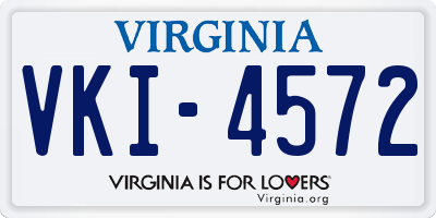 VA license plate VKI4572