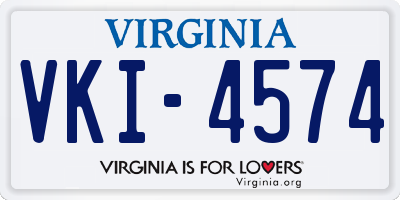 VA license plate VKI4574