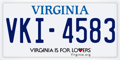 VA license plate VKI4583