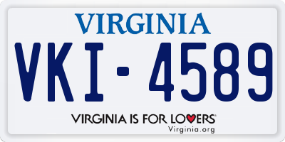 VA license plate VKI4589