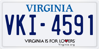 VA license plate VKI4591