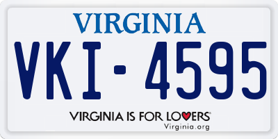 VA license plate VKI4595