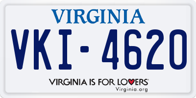 VA license plate VKI4620