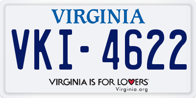 VA license plate VKI4622