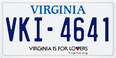 VA license plate VKI4641