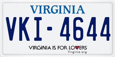 VA license plate VKI4644