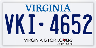 VA license plate VKI4652