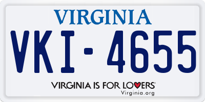 VA license plate VKI4655