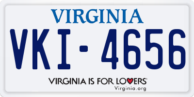 VA license plate VKI4656