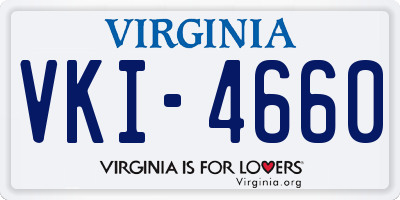 VA license plate VKI4660