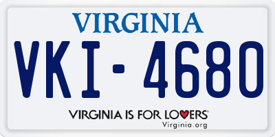VA license plate VKI4680
