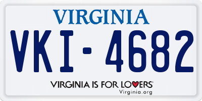 VA license plate VKI4682