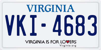VA license plate VKI4683