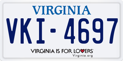 VA license plate VKI4697
