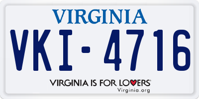 VA license plate VKI4716