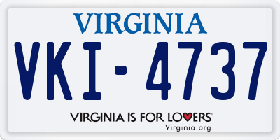 VA license plate VKI4737