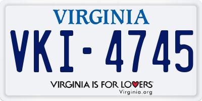 VA license plate VKI4745
