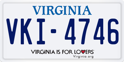 VA license plate VKI4746