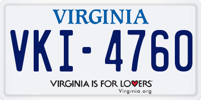 VA license plate VKI4760