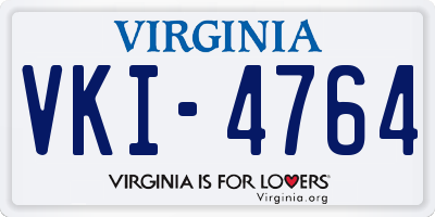 VA license plate VKI4764
