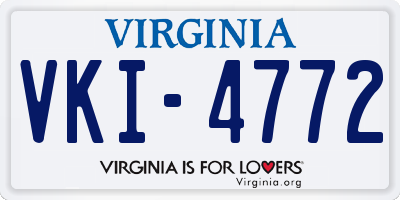 VA license plate VKI4772