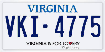 VA license plate VKI4775