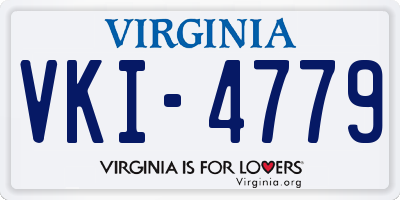 VA license plate VKI4779