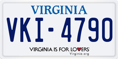 VA license plate VKI4790