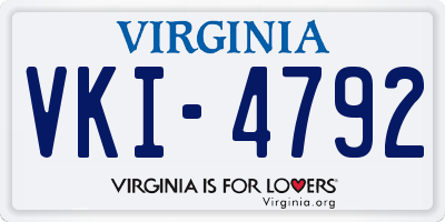 VA license plate VKI4792