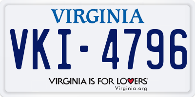 VA license plate VKI4796