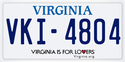 VA license plate VKI4804