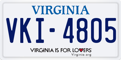 VA license plate VKI4805
