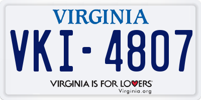 VA license plate VKI4807