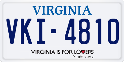 VA license plate VKI4810