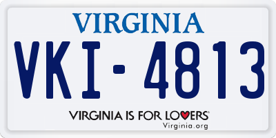 VA license plate VKI4813